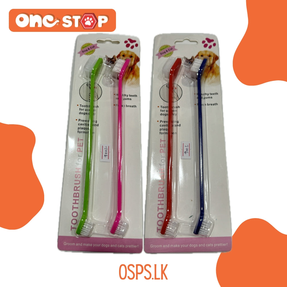 2-Sided Long Pet Toothbrush 