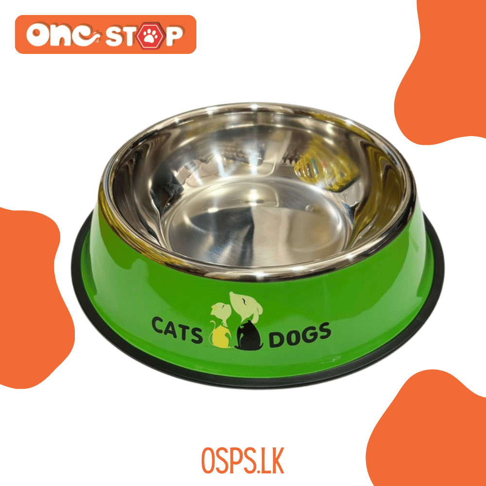 Premium Metallic Pet Food Bowl for Cats/Dogs (Large Size)