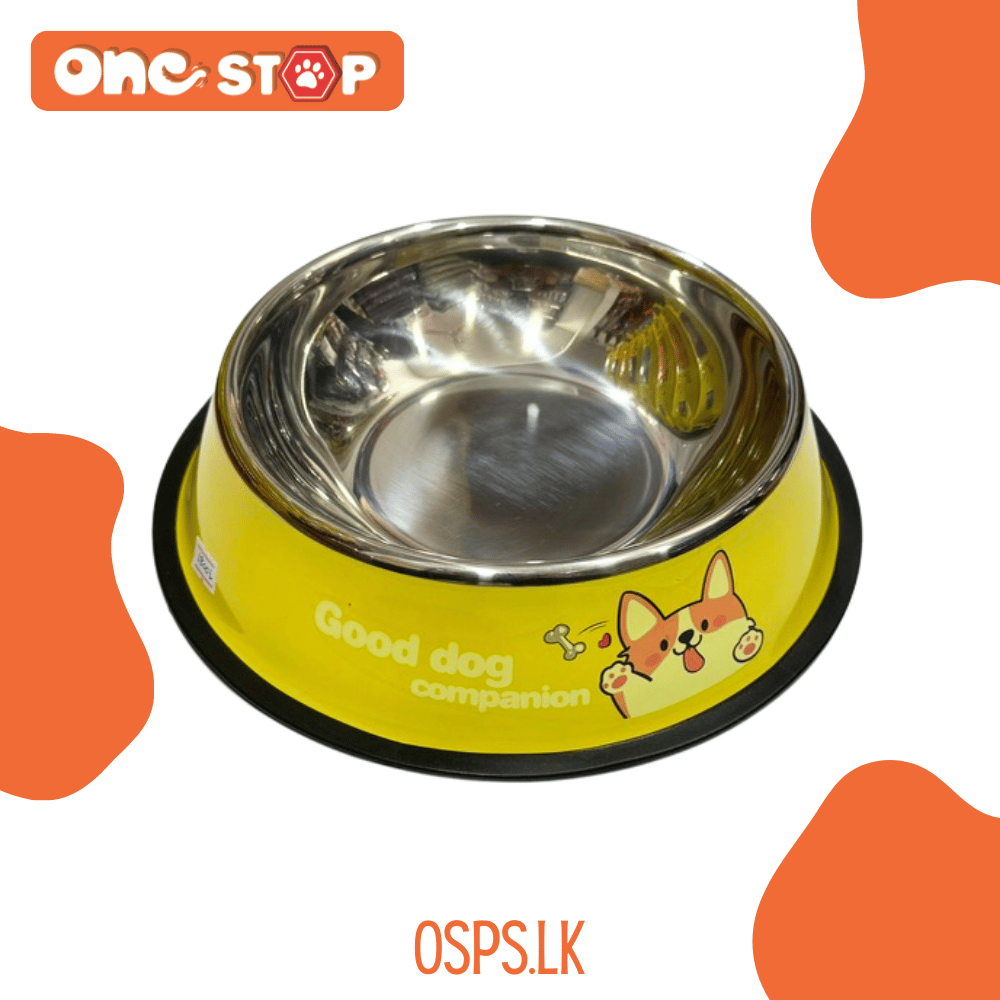 Premium Metallic Pet Food Bowl for Cats/Dogs (Small Size)