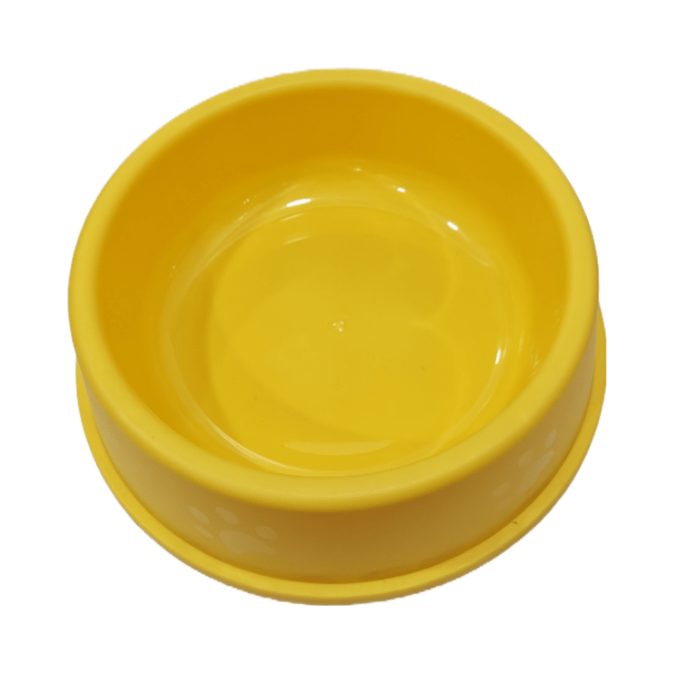 Round Food/ Water Bowl for Cat/Dog (Large Size) Yellow Colour