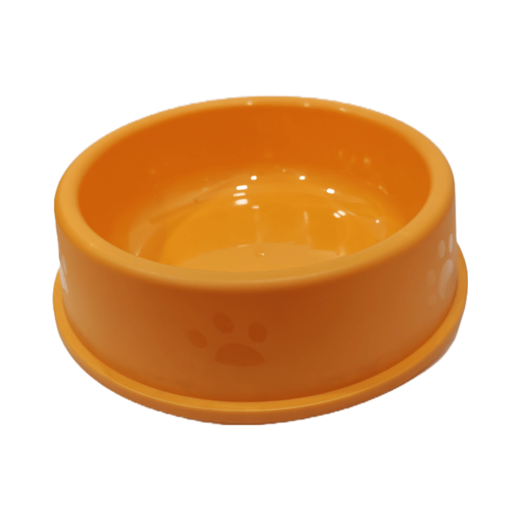 Round Food/ Water Bowl for Cat/Dog (Large Size) Orange Colour