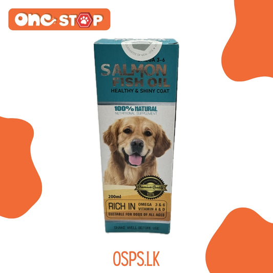 Salmon Fish Oil (Omega 3-6) for Dogs 200ml