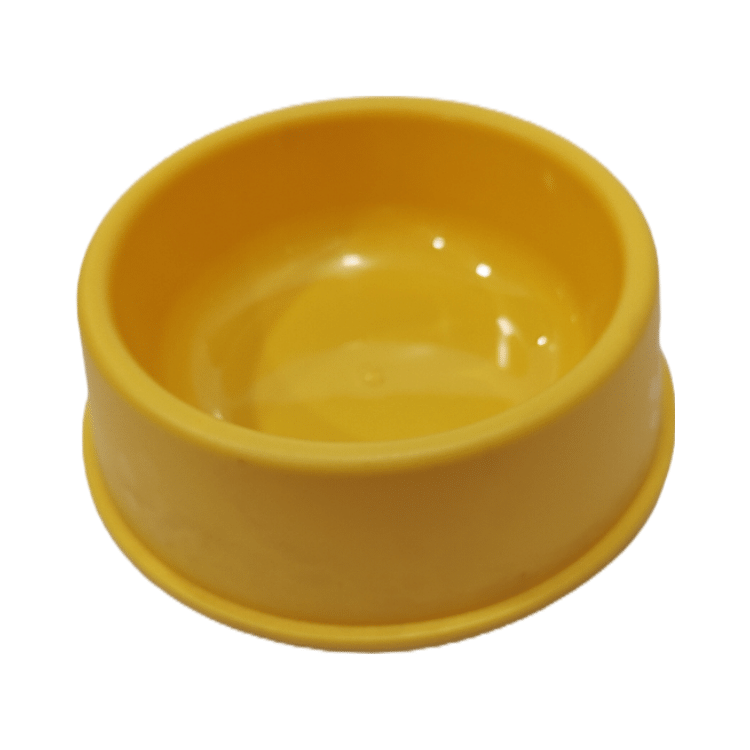 Round Food/ Water Bowl (Small Size) Yellow Colour