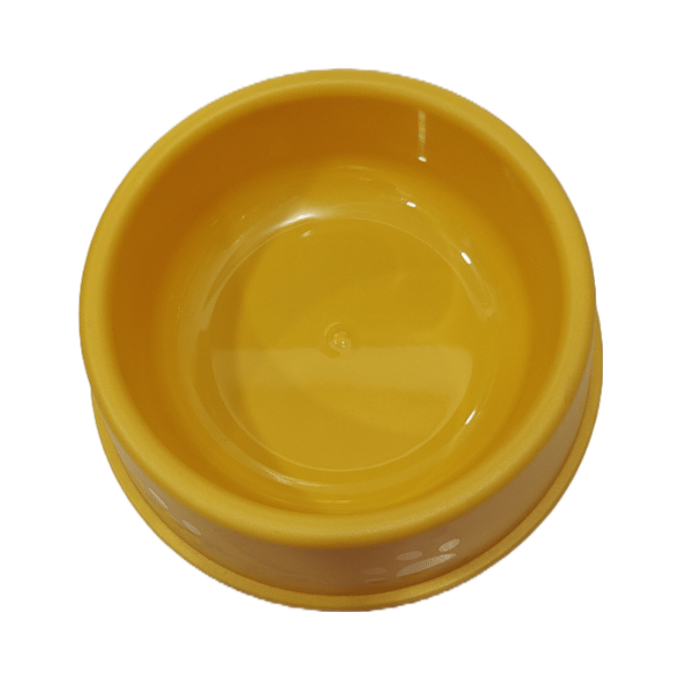 Round Food/ Water Bowl (Small Size) Yellow Colour