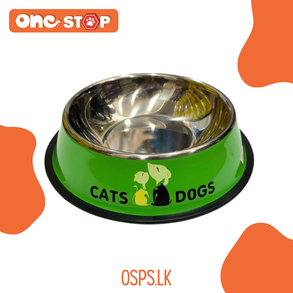 Premium Metallic Pet Food Bowl for Cats/Dogs (Small Size)