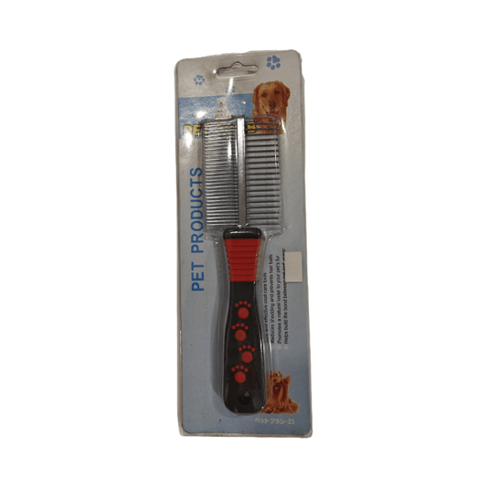 Red Pet Comb for Cat/Dog - Double Sided