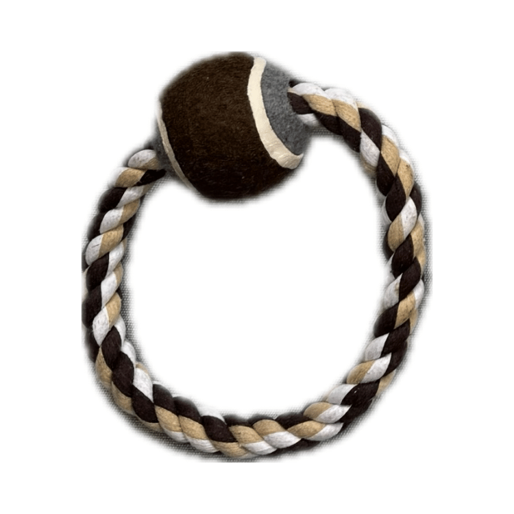 Dog Rope Toy with Tennis Ball