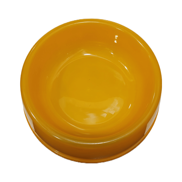 Round Translucent Food/ Water Bowl (Large Size) Yellow Colour