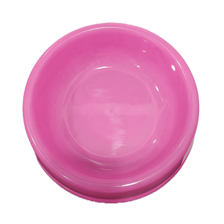 Round Translucent Food/ Water Bowl (Large Size) Pink Colour