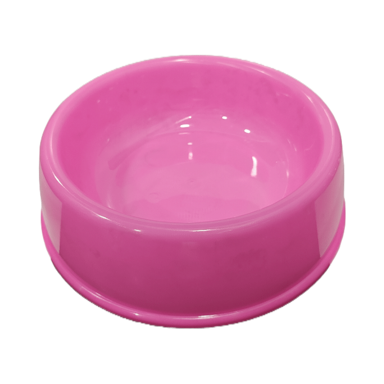 Round Translucent Food/ Water Bowl (Large Size) Pink Colour