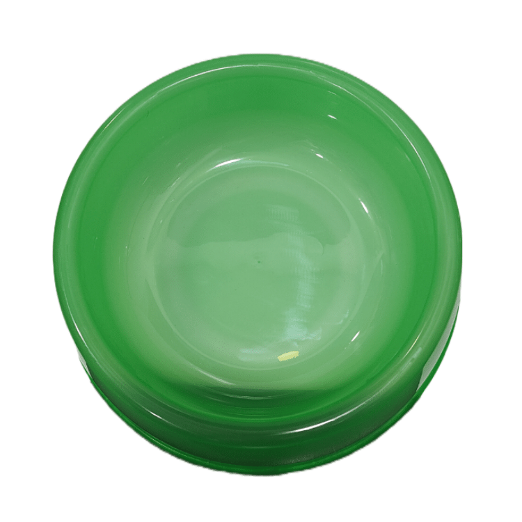 Round Translucent Food/ Water Bowl (Large Size) Green Colour