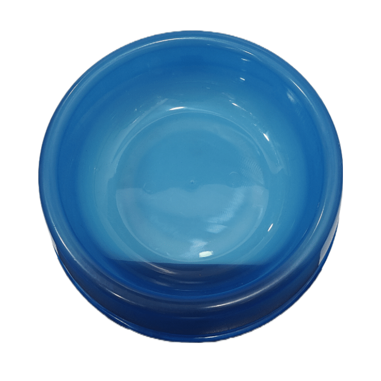 Round Translucent Food/ Water Bowl (Large Size) Blue Colour