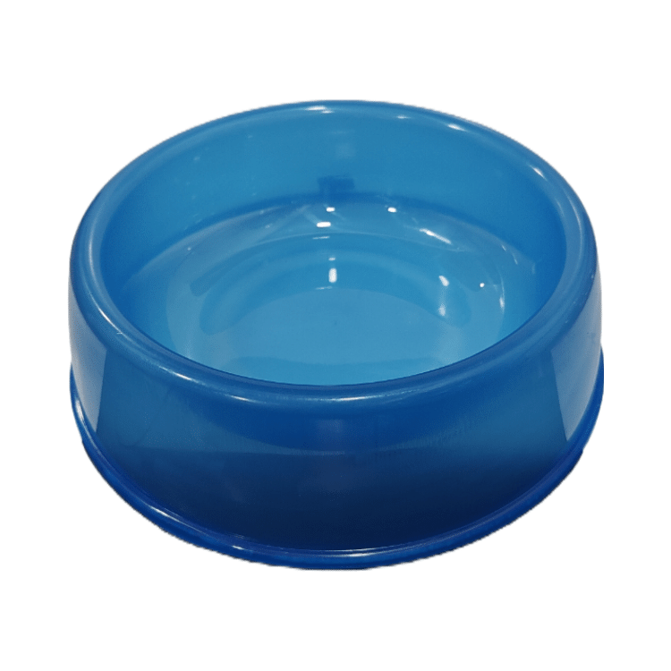 Round Translucent Food/ Water Bowl (Large Size) Blue Colour