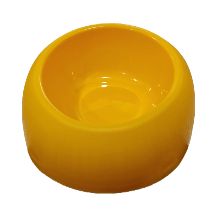 Premium Pet Food Bowl for Cats/Dogs Yellow Colour